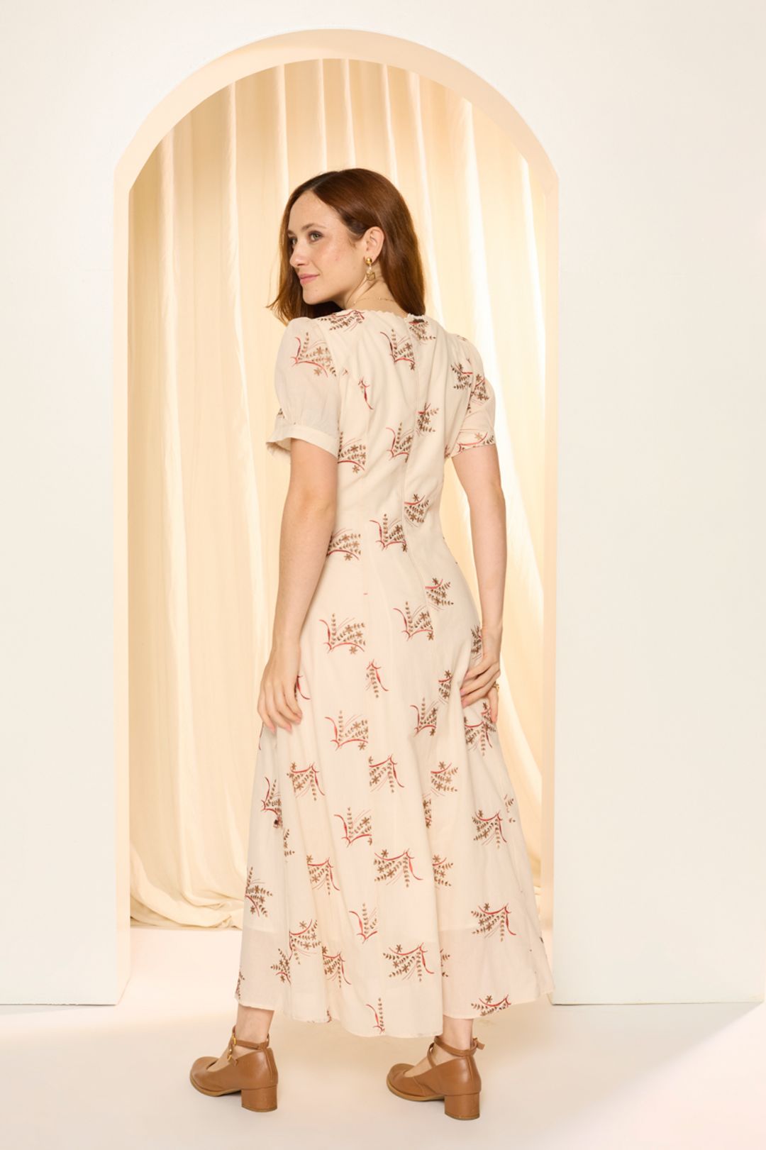 Vestido Super Midi Bordado Elizabeth - Creme - Toda Frida - Toda Frida